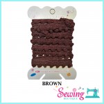 LACE - POM POM BALL-POLYESTER-2YD(BLACK, BROWN, DARK GREEN, DARK RED, LIGHT BLUE, PINK, PURPLE, RED, WHITE, YELLOW)